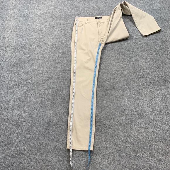 Lafayette 148 NY Pants Womens 2 Khaki Cotton Blend Stretch Straight Zip Fly - Picture 5 of 11